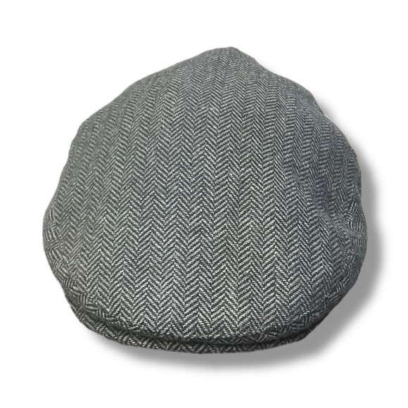 🎩 Brixton Hooligan Gray‎ Herringbone Flat Cap (M) - Picture 6 of 8
